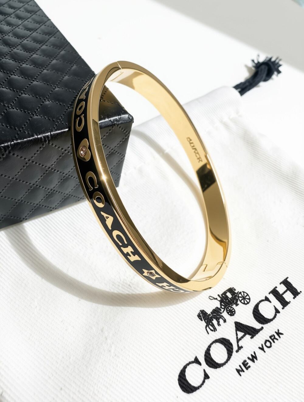 Coach Heart And Star Enamel Bangle